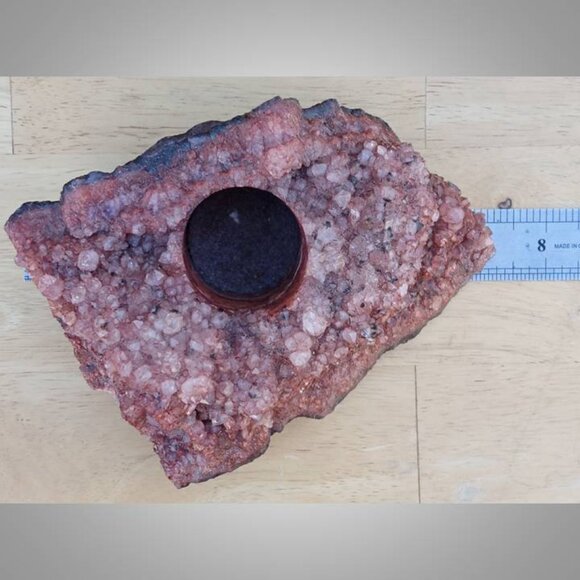 Crystal stone tea light candle holder - RED - Picture 7 of 8